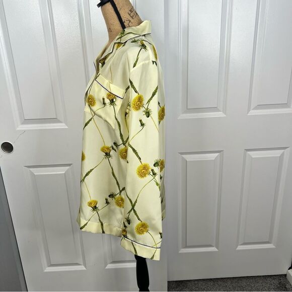 Sz 8 BURBERRY 100% Silk Floral silk poplin pajama shirt NWT $2090 MSRP - Picture 5 of 17